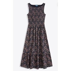 Draper James Women Wren Smocked Midi 2XX Dress Twilight Vines Pattern Sleeveless